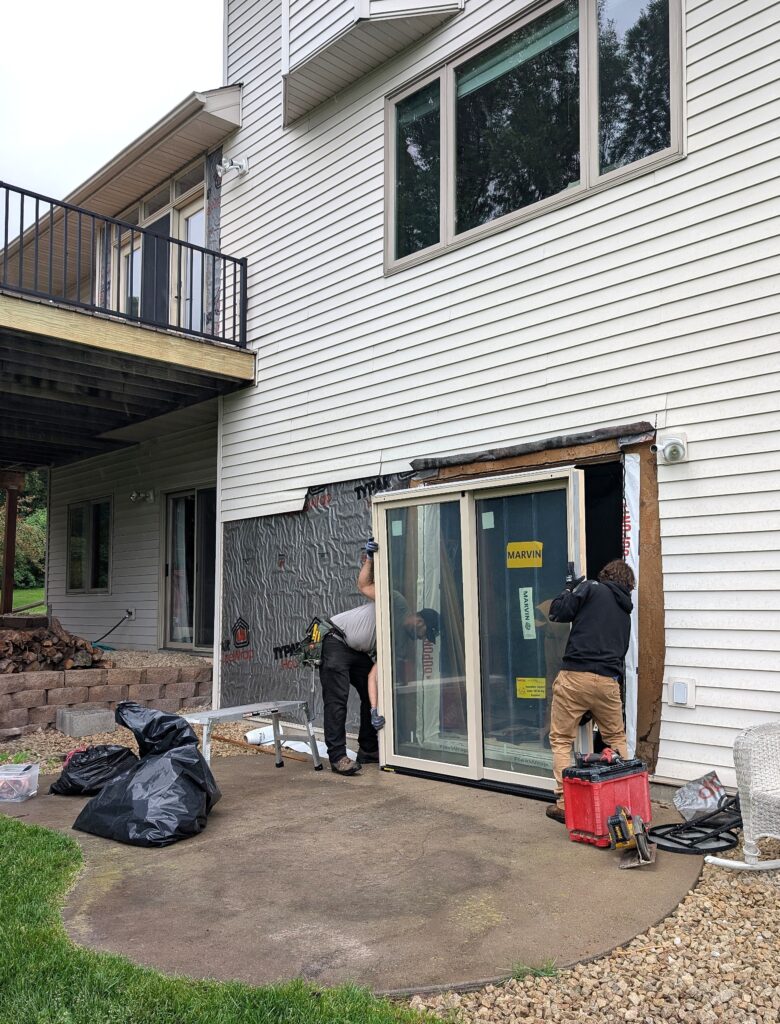 Lower Level Sliding Door Install