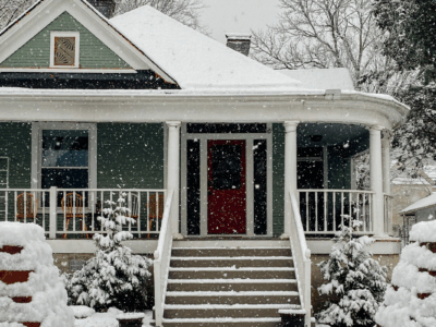 Winter Exterior Porch Siding