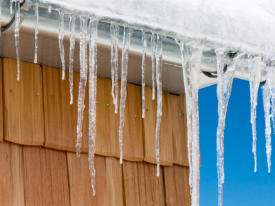 Ice Dam Icicles