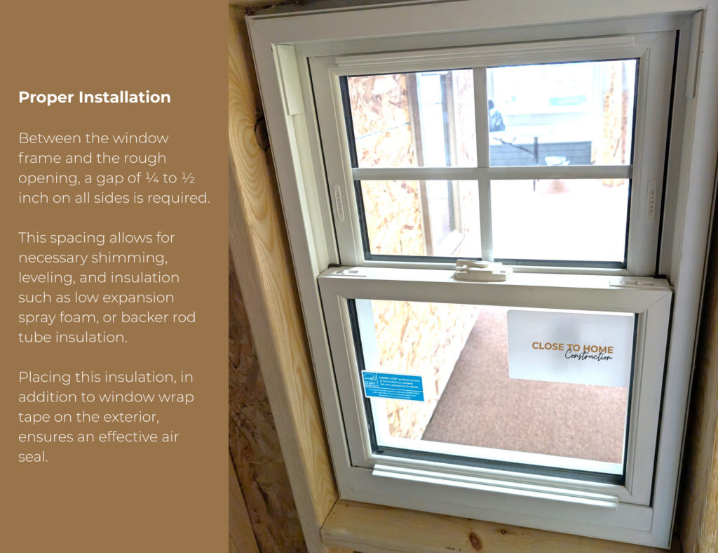 Window: Proper Installation for air sealing