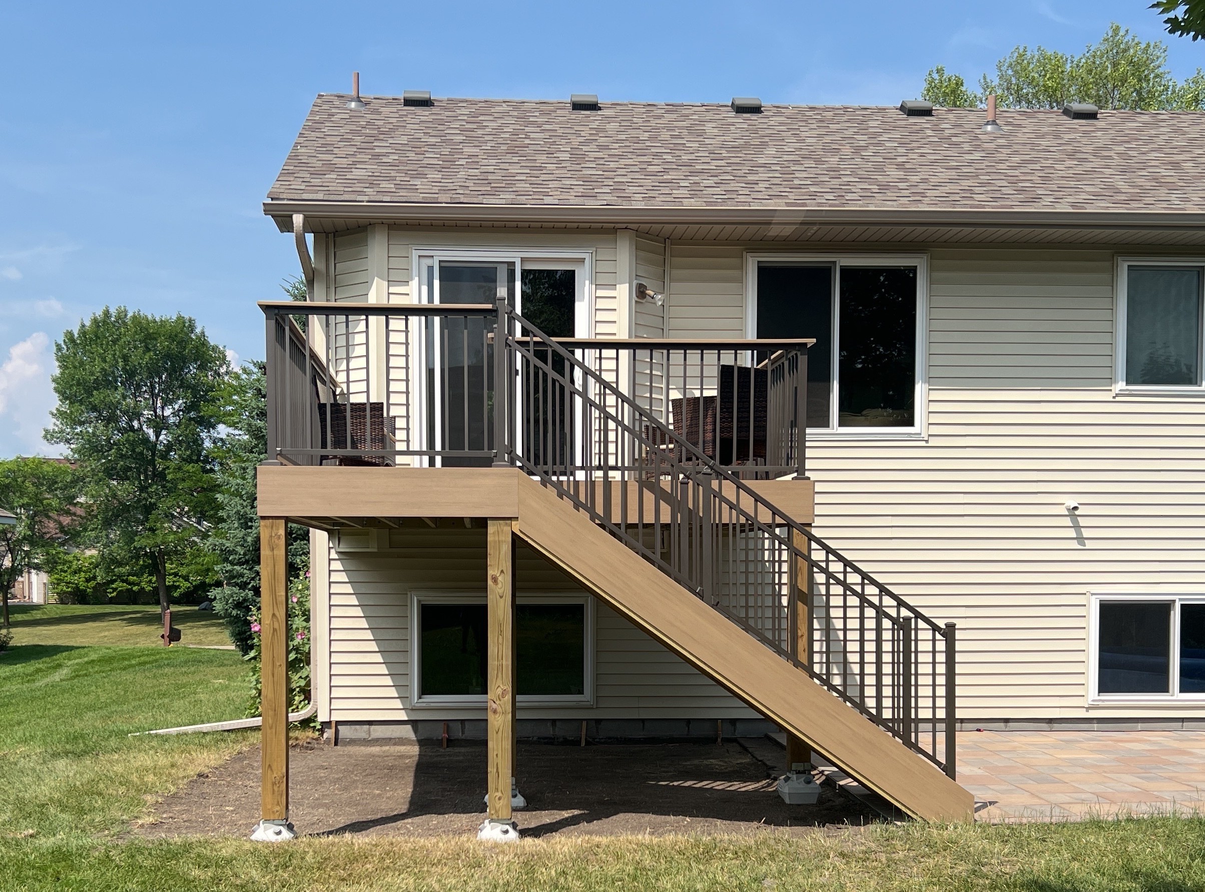 New Construction TimberTech & Westbury Deck After in Rockford, MN