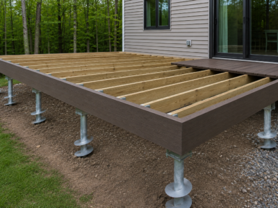 Helical Piers Support New Composite Deck